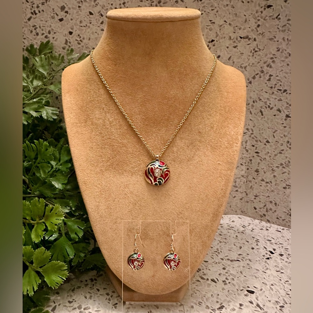 Christmas colors necklace set